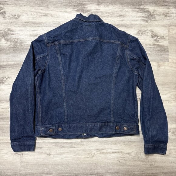 Vintage Levis Type III Trucker Jacket Mens 48 L Dark Wash 71506-0217 80s USA - Picture 7 of 7